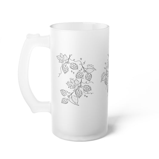 Hops Vine Frosted Beer Mug