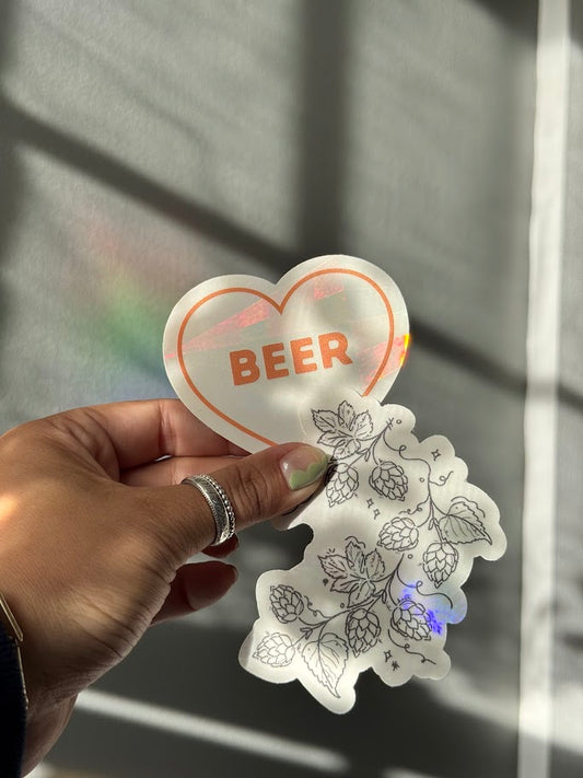 Beer Lover Suncatcher Sticker Bundle