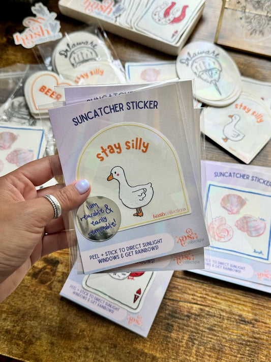 Stay Silly, Goose Suncatcher Sticker