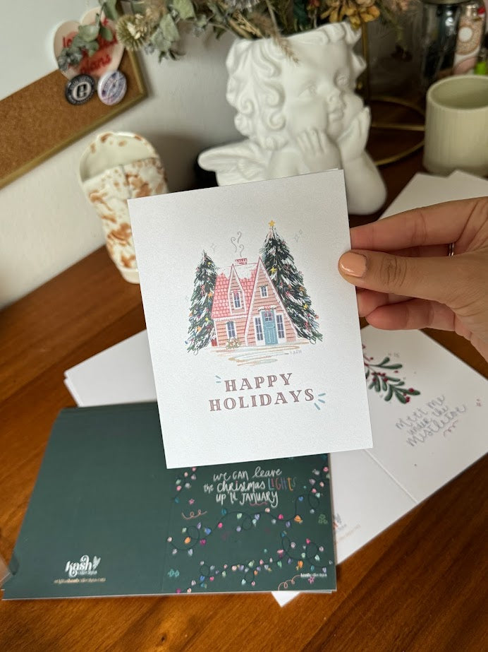 Winter Cottage Holiday Card