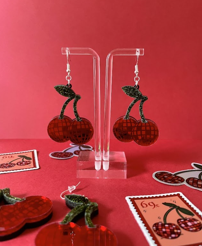 Disco Cherry Earrings