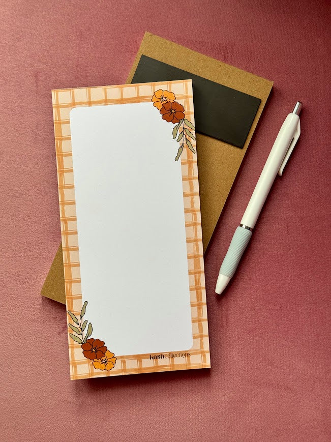 Orange Picnic Long Notepad