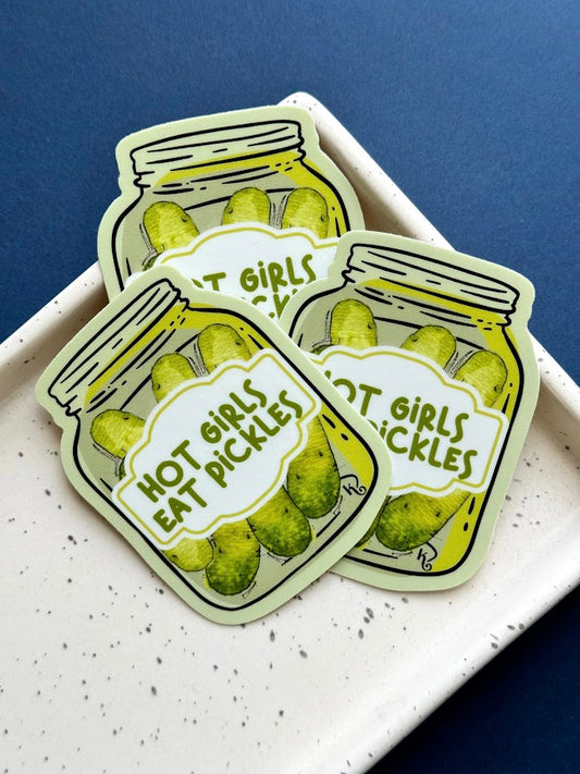 Hot Girls EAT PICKLES Sticker