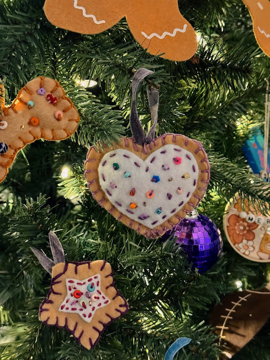 Heart Sugar Cookie Felt Ornament