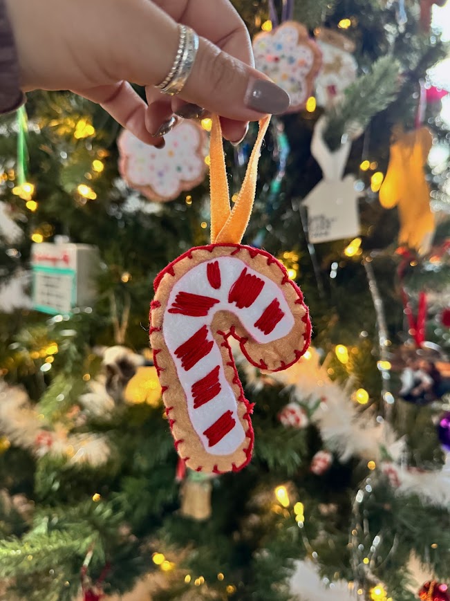 Candy Cane Felt Ornament