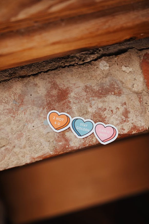 Conversation Hearts Sticker