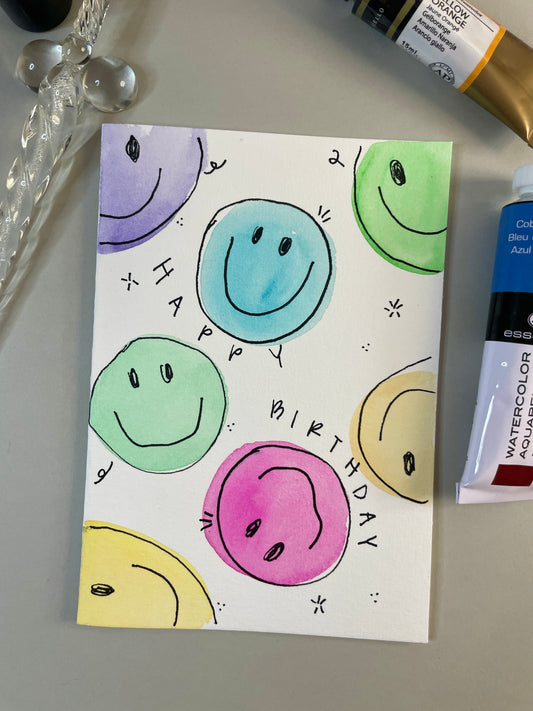 Smiley Happy Birthday Card